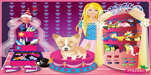 Barbie And Here Cute Dog