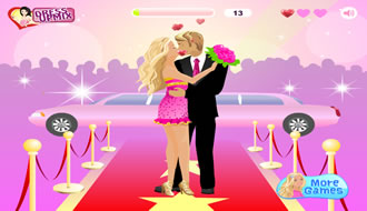 Barbie and Ken kissing