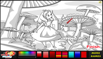 Barbie In Wonderland Coloring